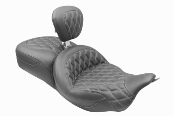 Picture of Mustang 08-25 Harley FL Touring Rd King Sp, Rd Glide Ltd, Dble Diamond ST Backrest - Black/GM