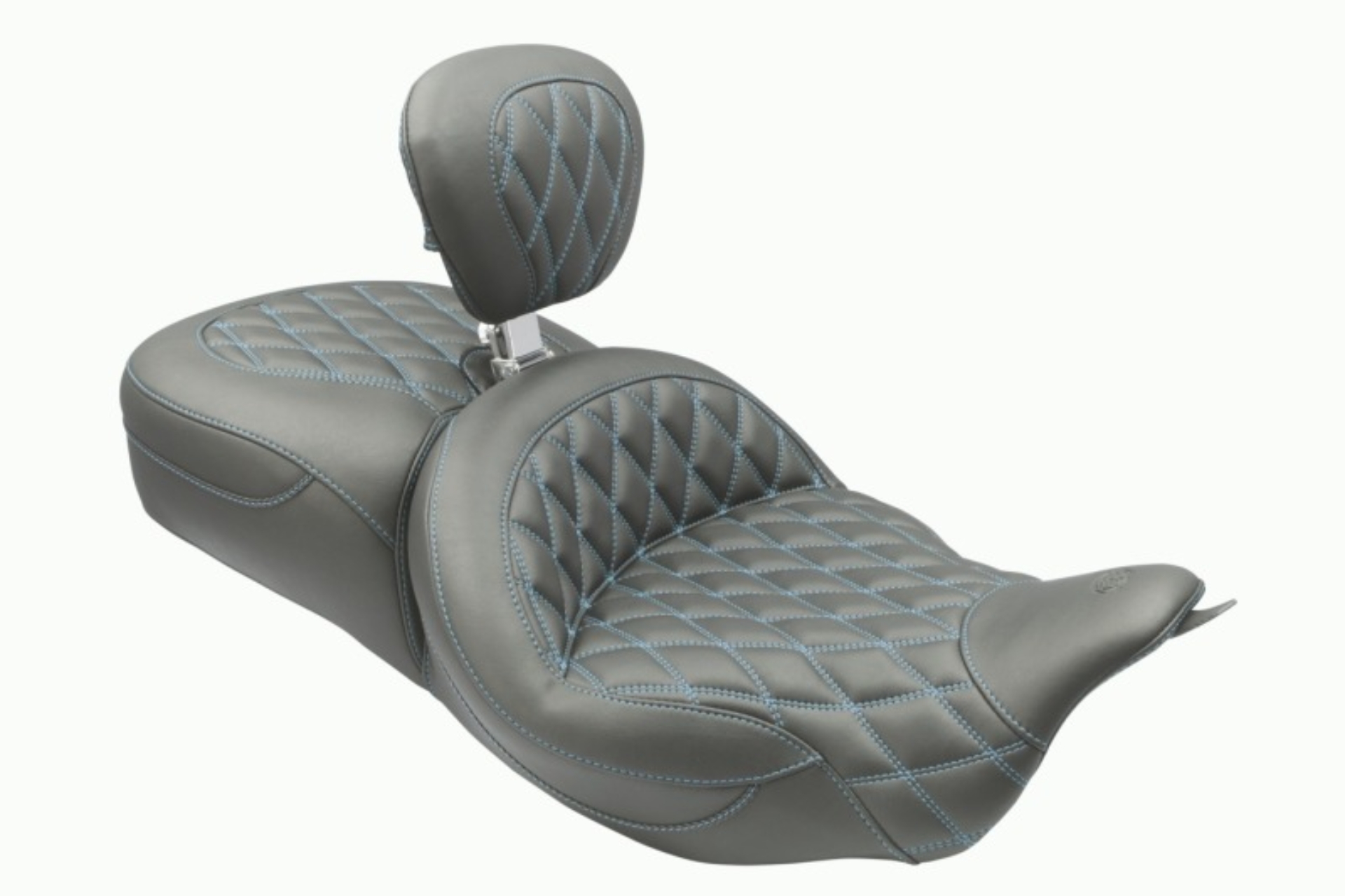 Picture of Mustang 08-25 Harley FL Touring Rd King Sp, Rd Glide Ltd, Dble Diamond ST Backrest - Black/SB