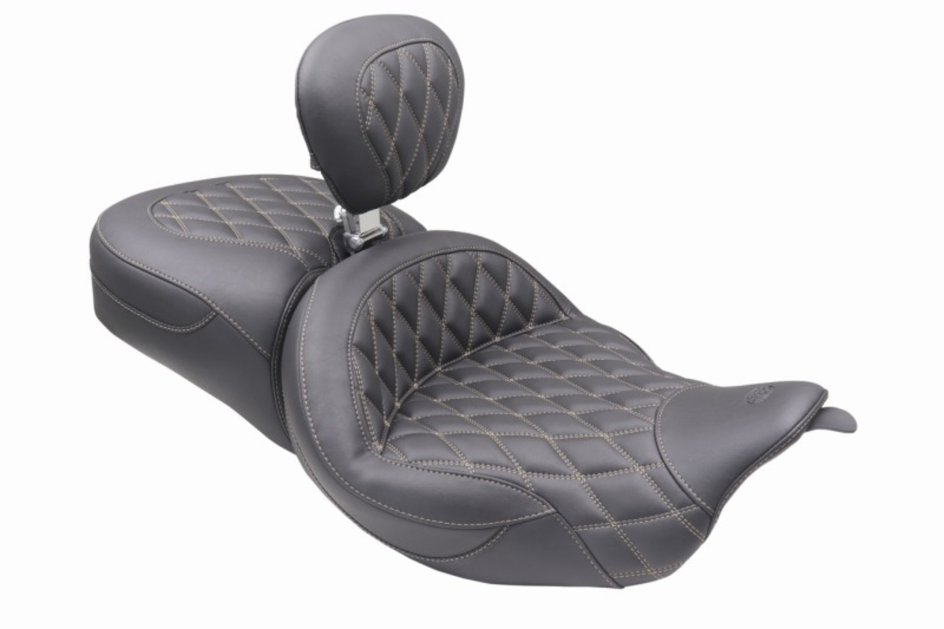 Picture of Mustang 08-25 Harley FL Touring Rd King Sp, Rd Glide Ltd, Dble Diamond ST Backrest - Black/T
