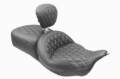 Picture of Mustang 08-25 Harley FL Touring Rd King Sp, Rd Glide Ltd, Dble Diamond ST Backrest - Black