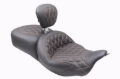 Picture of Mustang 08-25 Harley FL Touring Rd King Sp, Rd Glide Ltd, Dble Diamond ST Backrest - Black/MO