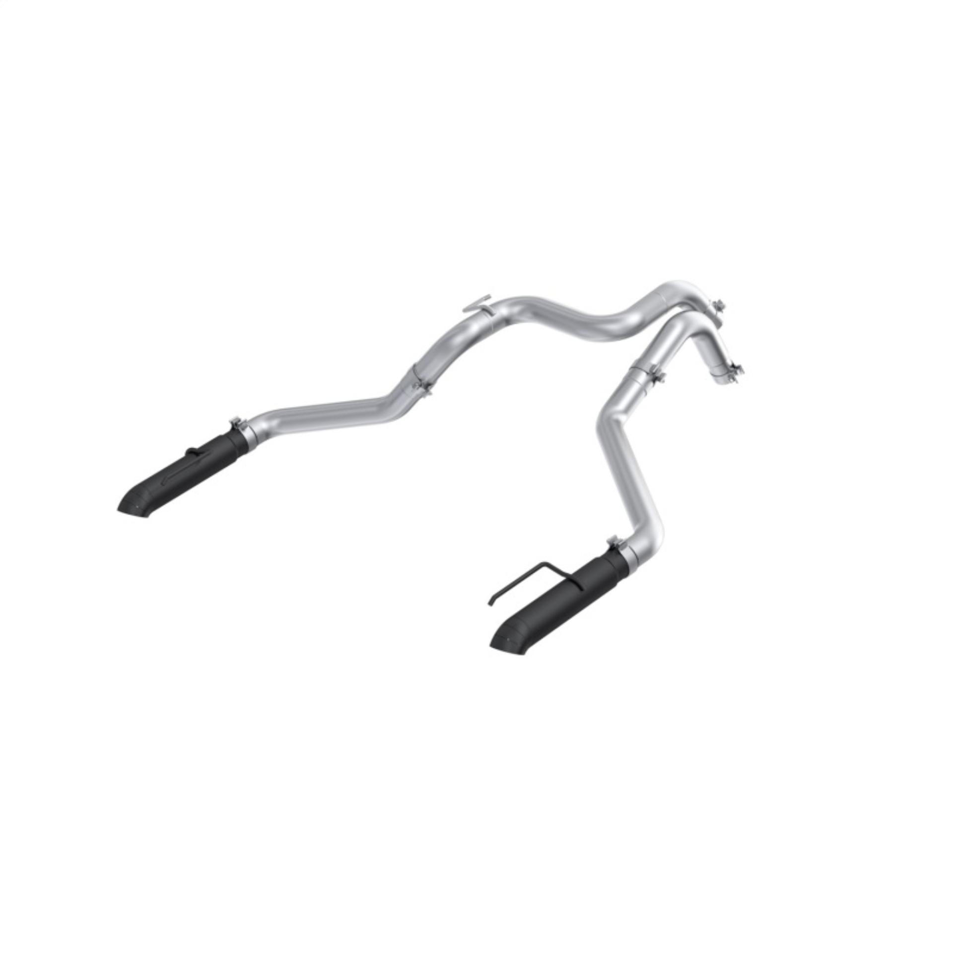 Picture of MBRP 24-25 Ford Ranger Raptor 3.0L 3in Dual Rear Turn-Down Axle Back Exhaust - Armor BLK Tips