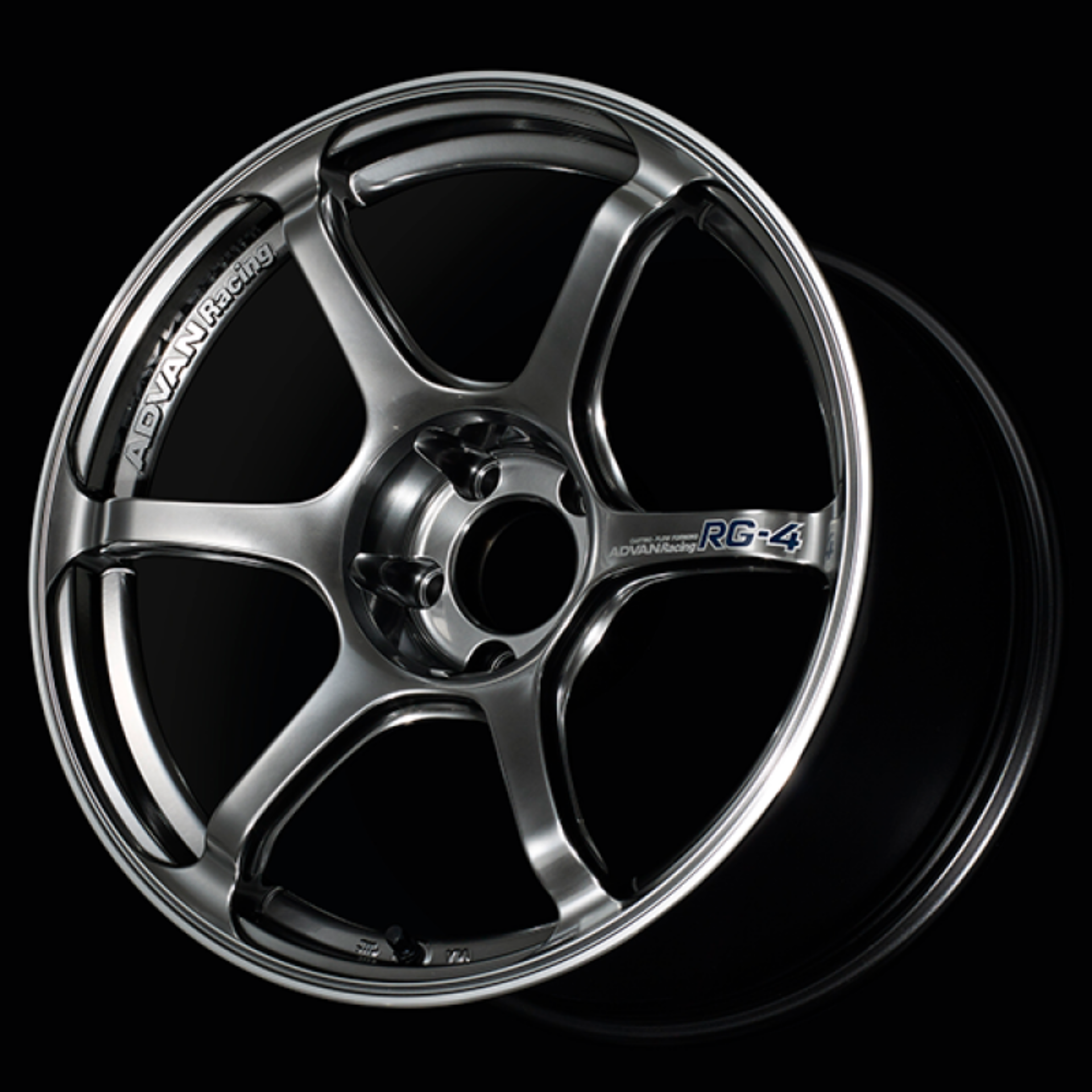 Picture of Advan RG-4 17x7.5 / +38 Offset / 4x100 / 63mm Bore / Racing Hyper Black and Ring