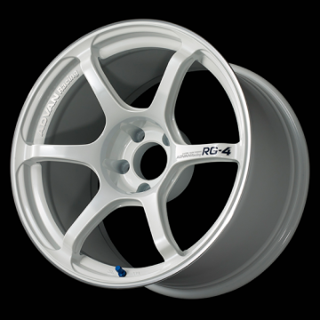 Picture of Advan RG-4 17x10.0 / +35 Offset / 5x114.3 / 73mm Bore / Racing White Metallic and Ring