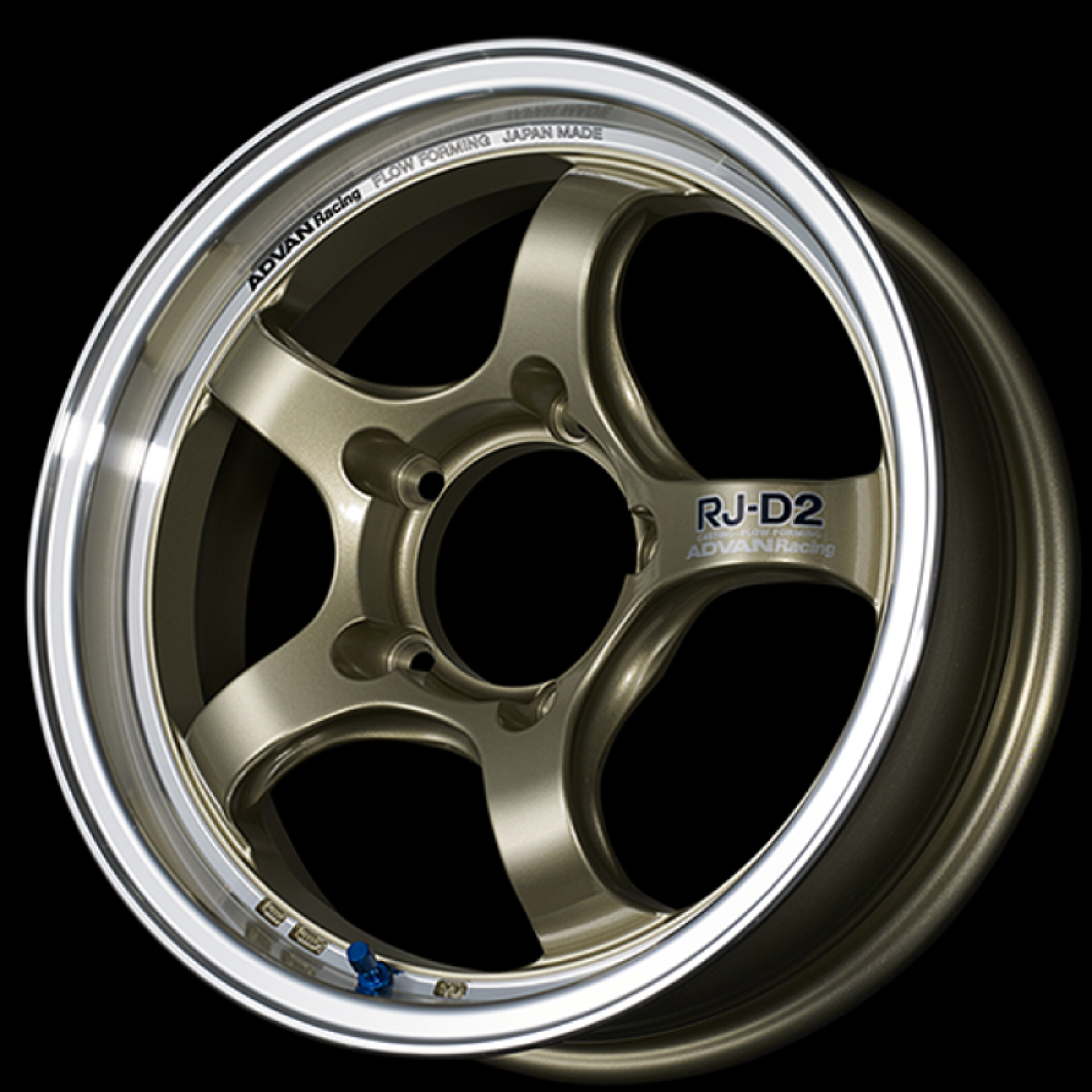 Picture of Advan RG-D2 17x8.0 / +35 Offset / 4x100 / 56.5mm Bore / Machining and Champagne Gold