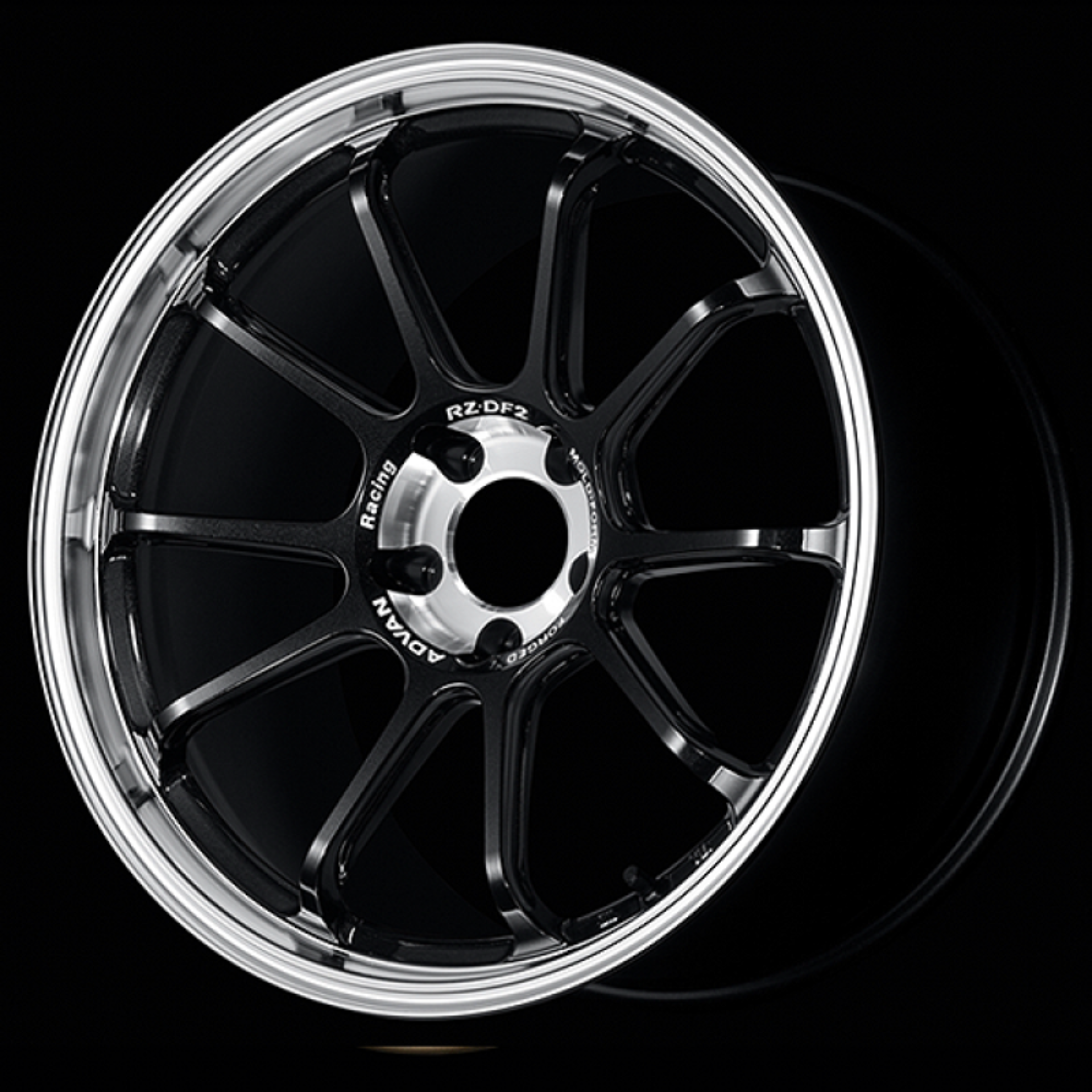 Picture of Advan RZ-DF2 19x10.5 / +32 Offset / 5x112 / 66.5mm Bore / Diamond Cut and Racing Titanium Black