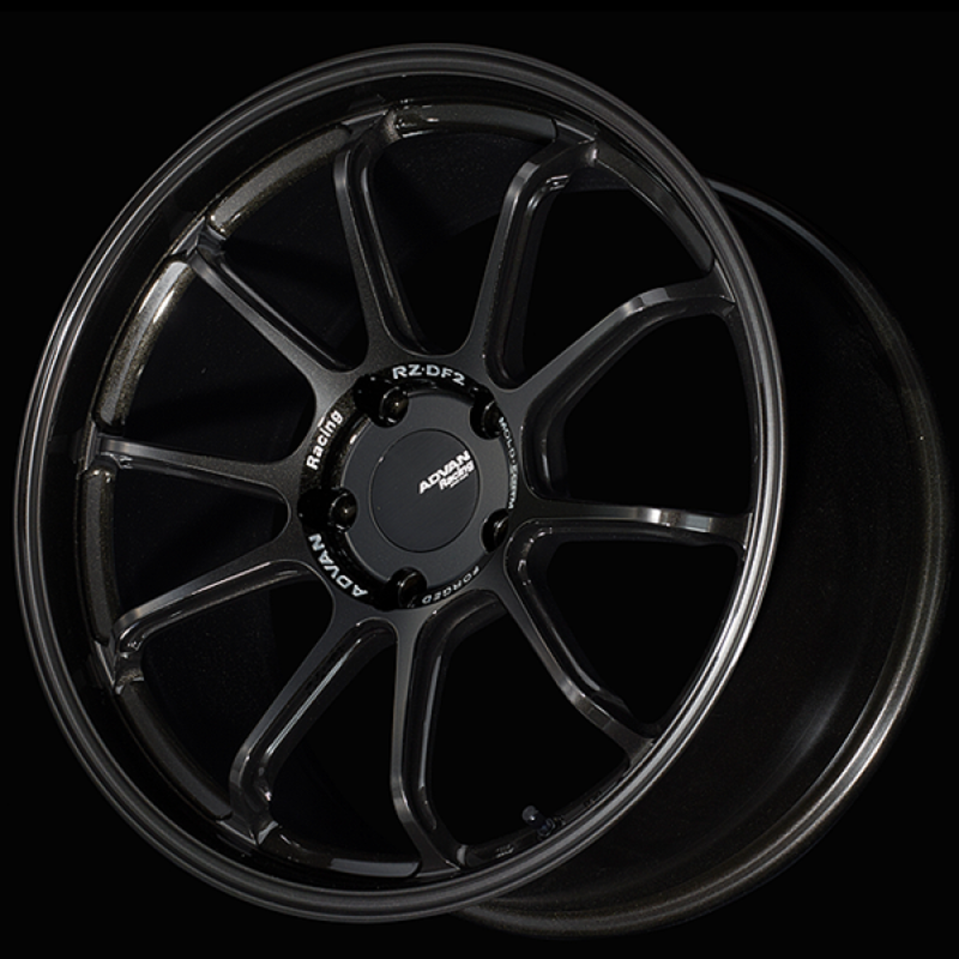 Picture of Advan RZ-DF2 for Porsche 20x10.0 / +40 Offset / 5x130 / 71.6mm Bore / Racing Titanium Black