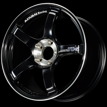 Picture of Advan TC-4 SE 17x8.0 / +45 Offset / 5x114.3 / 73mm Bore / Racing Gloss Black and Diamond Cut