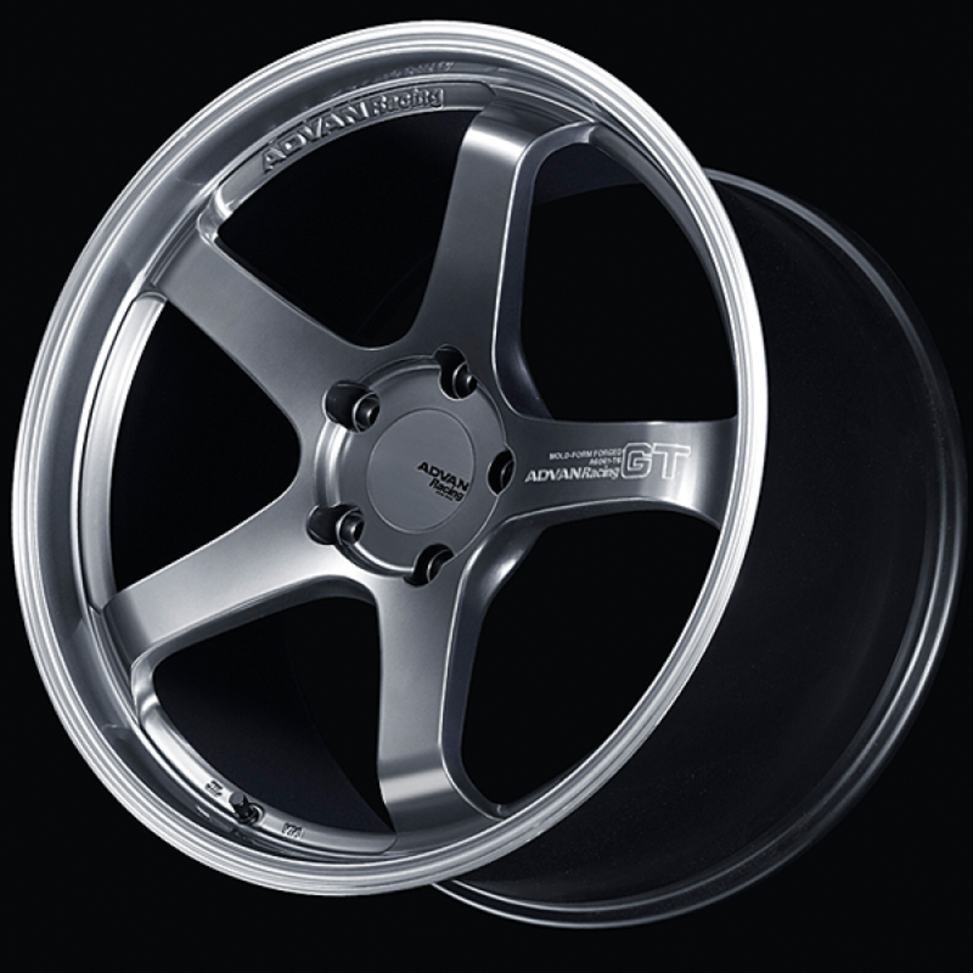 Picture of Advan GT for Porsche 19x11.0 / +45 Off / 5x130 / 71.6mm Bore / Machining and Hyper Platinum Black
