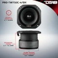 Picture of DS18 4in Super Bullet Tweeter 200 Watts RMS 1.5in Titanium Vc 4 ohm Black