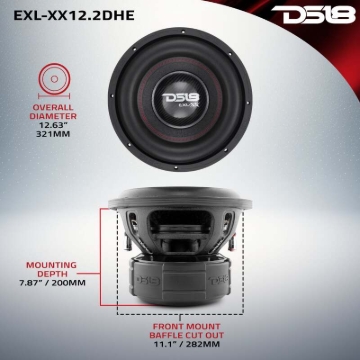 Picture of DS18 12in 2000 Watts RMS 2 ohm DVC High Excursion Subwoofers w/ Deep Aggressive Bass
