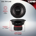 Picture of DS18 12in 1500 Watts RMS 4+4 ohm DVC Quad Stacked Magnet Reinforced Cone Subwoofers