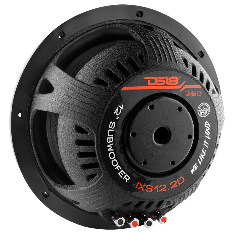 Picture of DS18 12in 800 Watts RMS 2 ohm DVC Shallow Mount Fiber Glass Subwoofer IXS Series