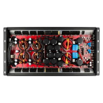 Picture of DS18 1-Channel Amp 15000 Burst/0.5ohm 8000/1ohm 4800/2ohm 2500/4ohm Watts RMS w/ Voltmeter Black