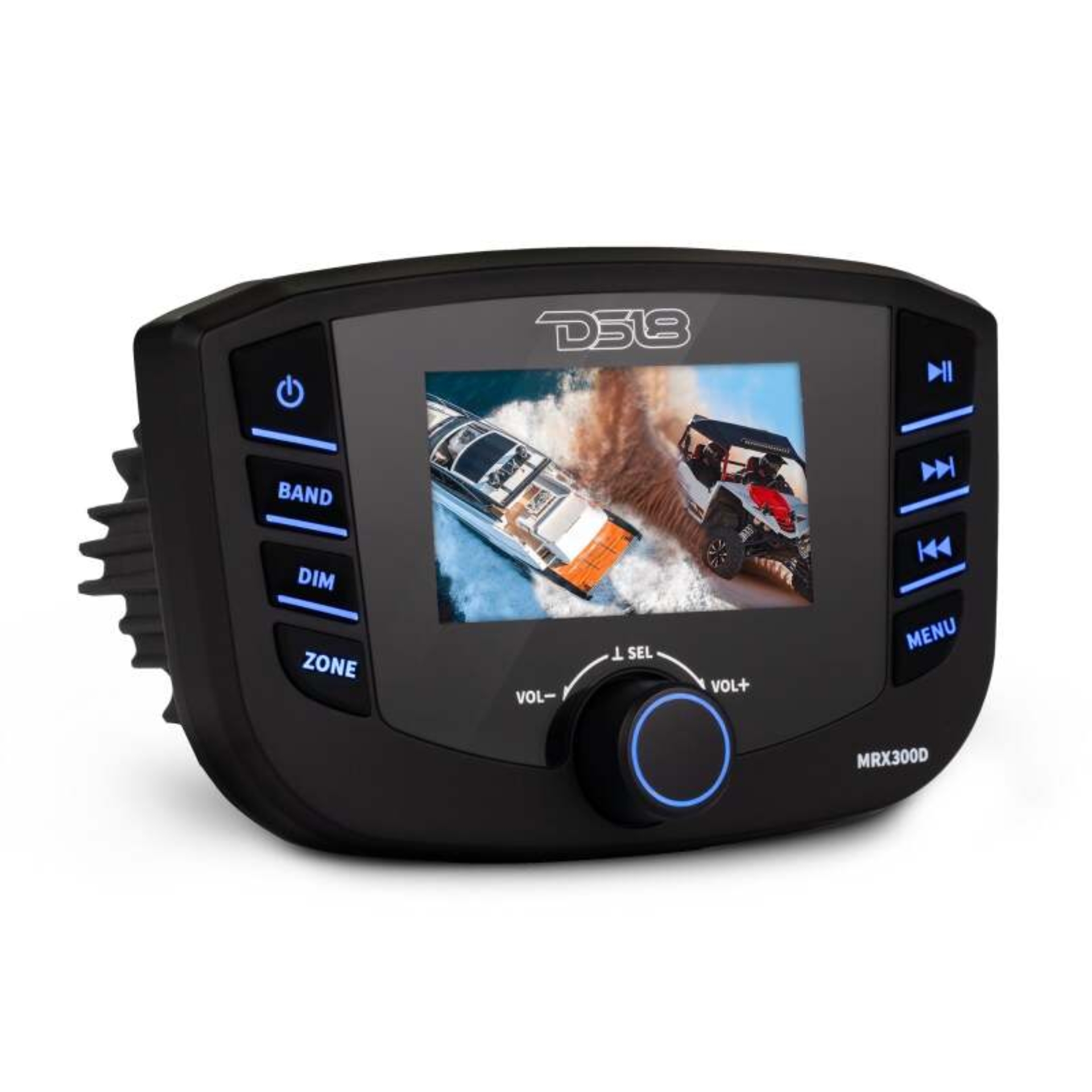 Picture of DS18 3in Color TFT Screen 3 Zones 4 volts Output BT RDS 4x 50 Watts DAB Europe Antenna Incl Headunit