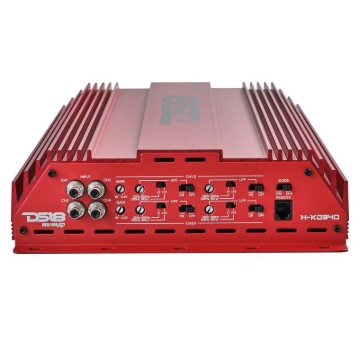 Picture of DS18 4-Channel Amp 2x 1000/4ohm Bridge 4 x 550/2ohm 4 x 300/4ohm Watts RMS Red