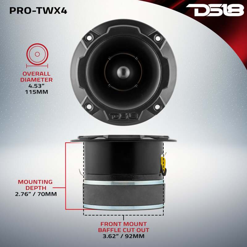 Picture of DS18 4.5in Super Bullet Tweeter 280 Watts RMS 1.75in Titanium Vc 4 ohm