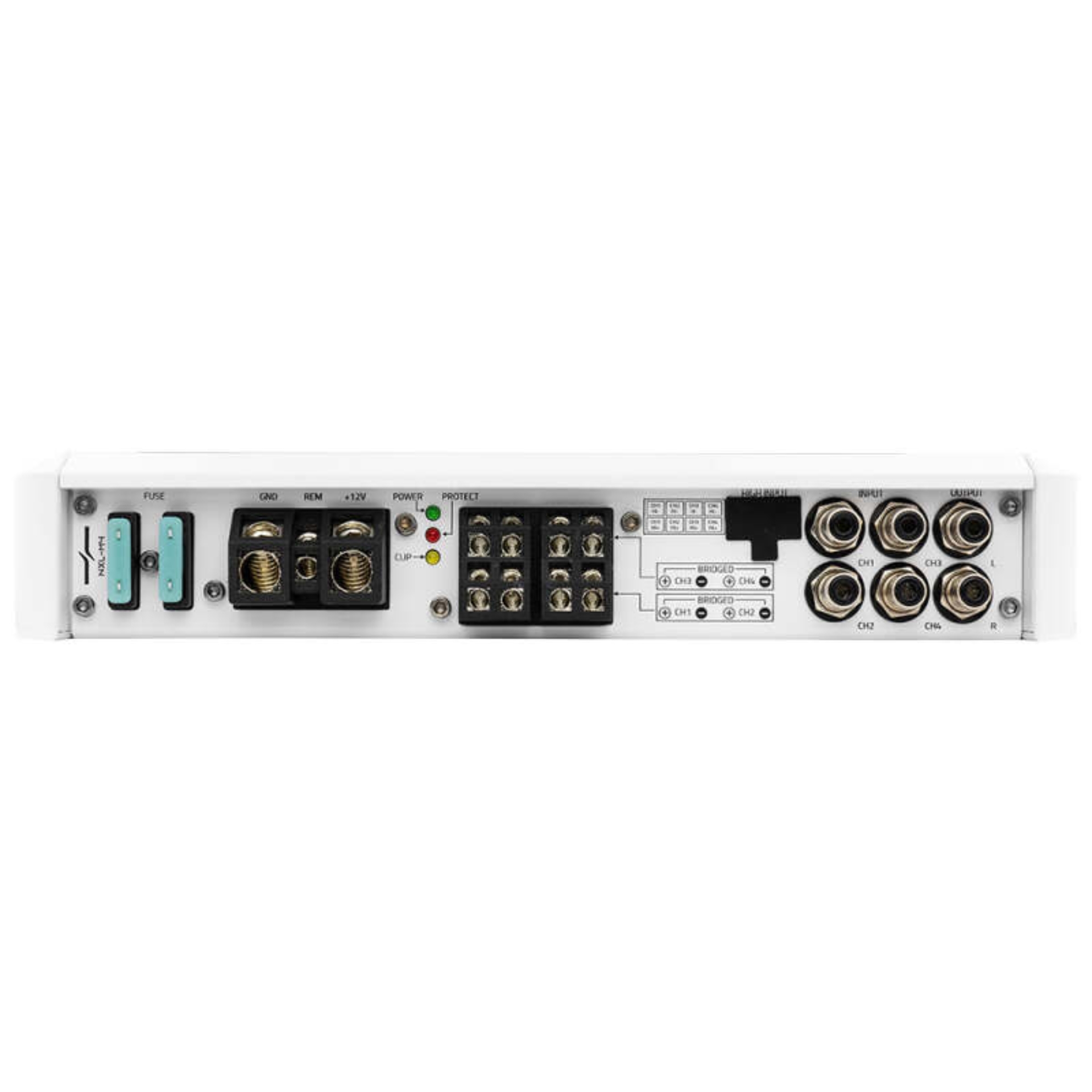 Picture of DS18 4-Channel Class-D Amp Full-Range 2x 150 Watts RMS at4 ohm IP55 Waterproof Rating