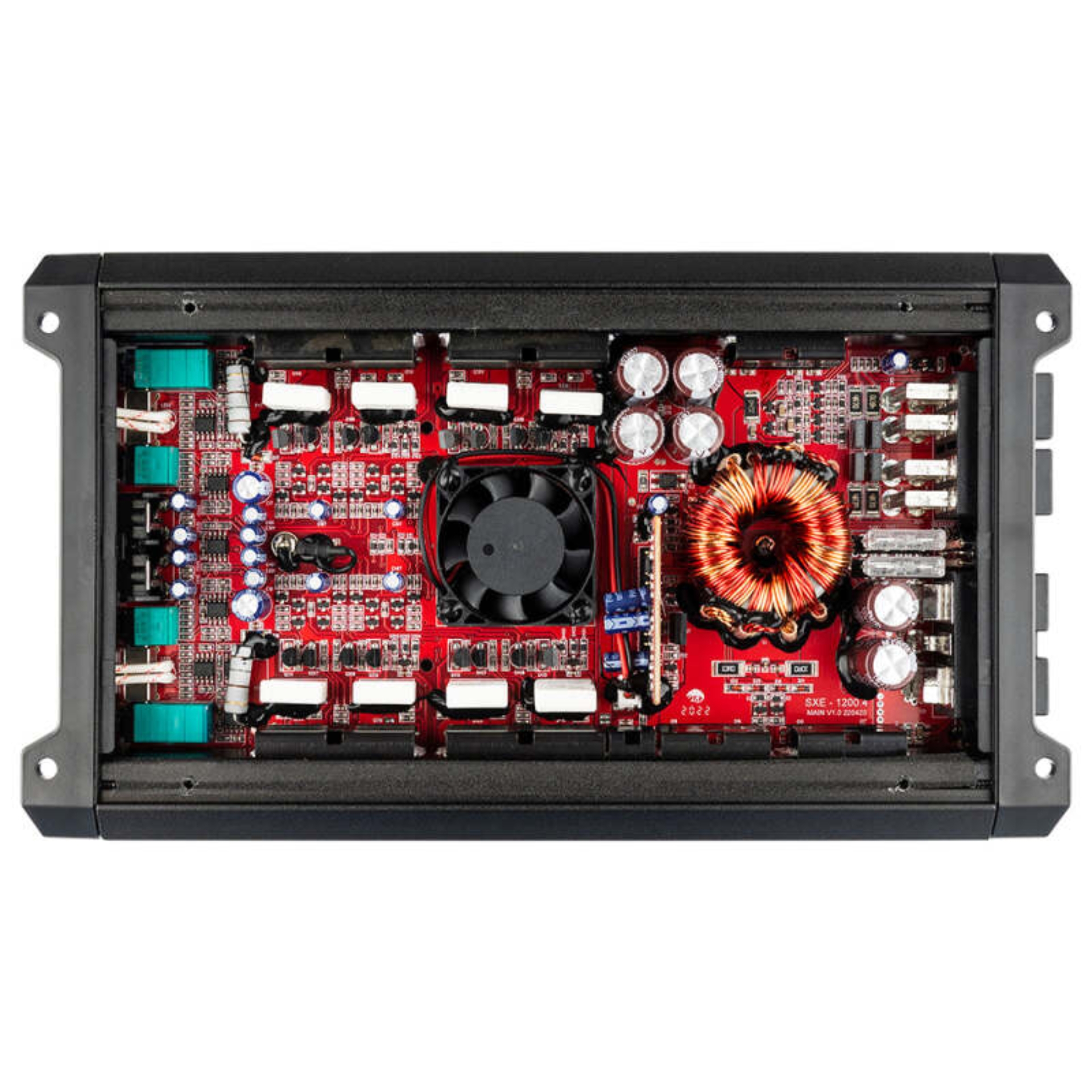 Picture of DS18 4-Channel SXE Amplifier Class A|B 2x 200/4ohm Bridge 4 x 100/2ohm 4 x 60/4ohm Watts RMS- Red