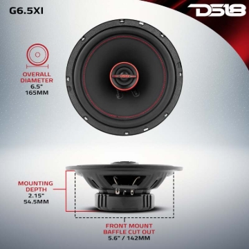 Picture of DS18 6.5in 50Watts RMS 4 ohm 2-Way Coaxial Speaker System Universal Fit