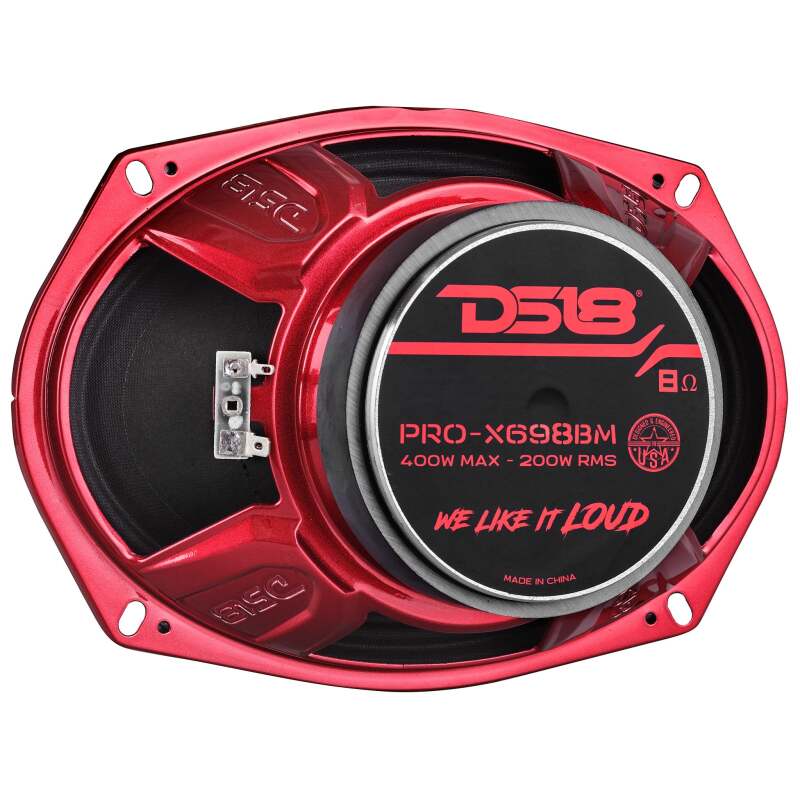 Picture of DS18 6x9in 275 Watts RMS 8 ohm Mid-Range Loudspeaker Bullet Loudspeaker Grill Included
