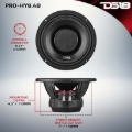 Picture of DS18 8in 250 Watts RMS 4 ohm Mid-Range Loudspeaker w/ Water Resistant Cone