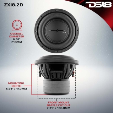 Picture of DS18 8in 600 Watts RMS 2 ohm DVC High Excursion Subwoofer