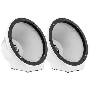 Picture of DS18 8in Marine And Powersports Universal Flat Mount Speaker Pod RGB LED Lights- Carbon Fiber