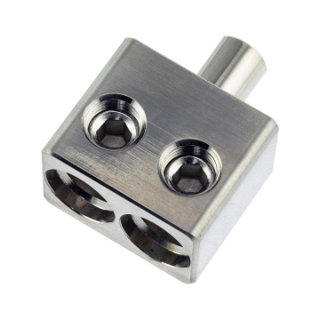 Picture of DS18 Dual 1/0-GA to 1/0-GA Amp Input Reducers Offset Stub