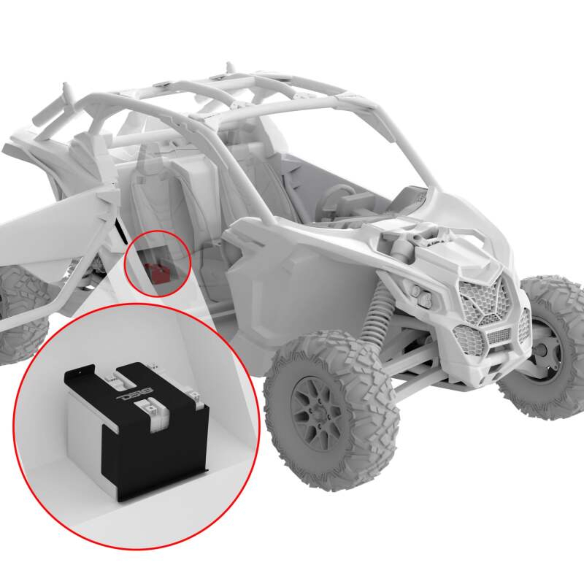 Picture of DS18 Dual Battery Upgrade 80 Amp Battery Isolator Fits 2 Batteries Wire & Battery Bracket Kit 18-24
