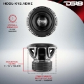 Picture of DS18 Hooligan High Excursion Subwoofer 15in 4000 Watts RMS 1 ohm DVC