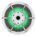 Picture of DS18 Hybrid Marine Speaker w/ Driver And RGB LEDs 10in 2-Way 450 Watts RMS 4 ohm White w/ Cover