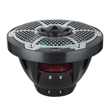 Picture of DS18 Hybrid Marine Speakers w/ Driver And RGB LED 10in 2-Way 450 Watts RMS 4 ohm Crbn Fiber w/ Cover
