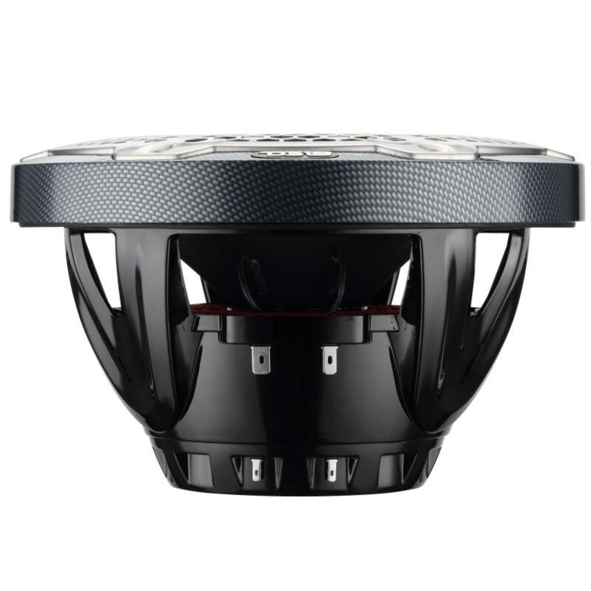 Picture of DS18 Hybrid Marine Speaker w/ Driver And RGB LEDs 8in 2-Way 350 Watts RMS 4 ohm Crbn Fiber w/ Cover