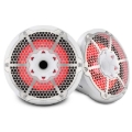 Picture of DS18 Hybrid Marine Speaker w/ Driver And RGB LEDs 10in 2-Way 450 Watts RMS 4 ohm White w/ Cover