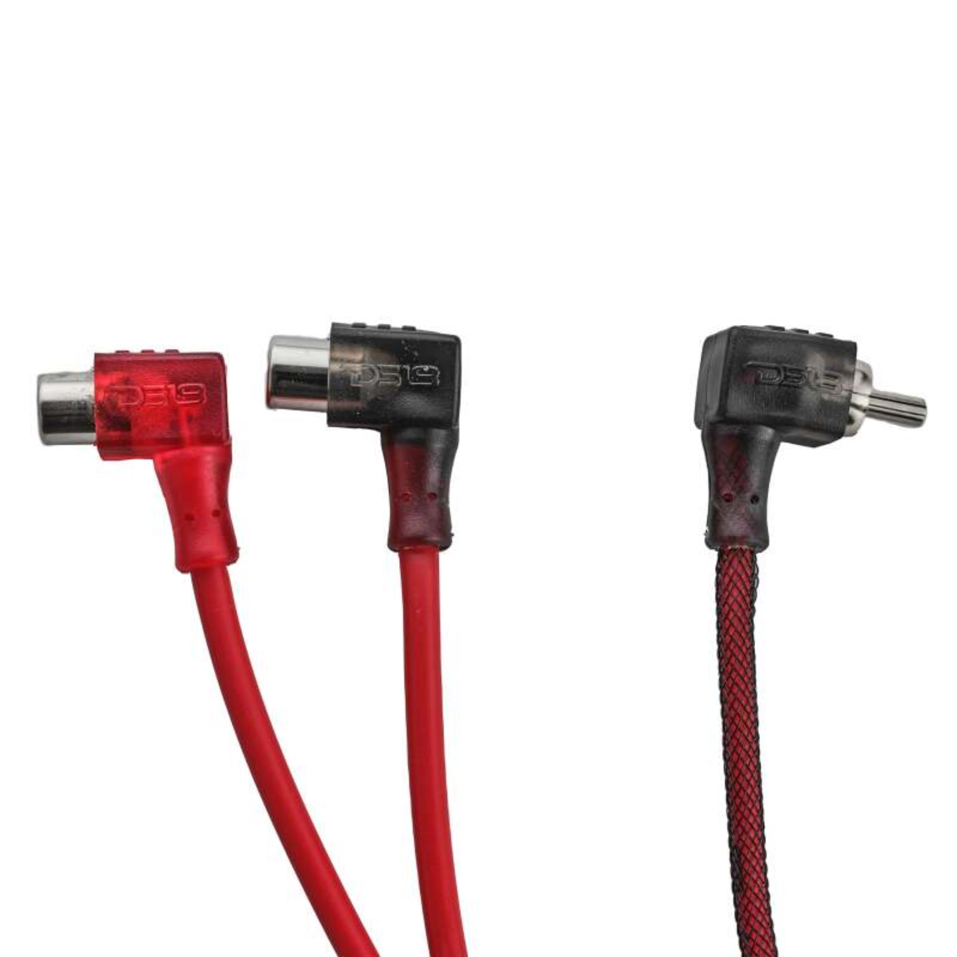 Picture of DS18 Level 2 RCA Wire Y Connector 1 Male to 2 Females Smart 90-Degree Connectors