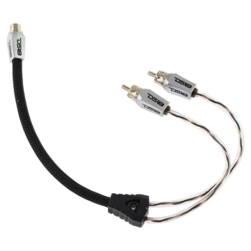 Picture of DS18 Level 3 RCA Wire Y Connector 1 Female to 2 Male Black