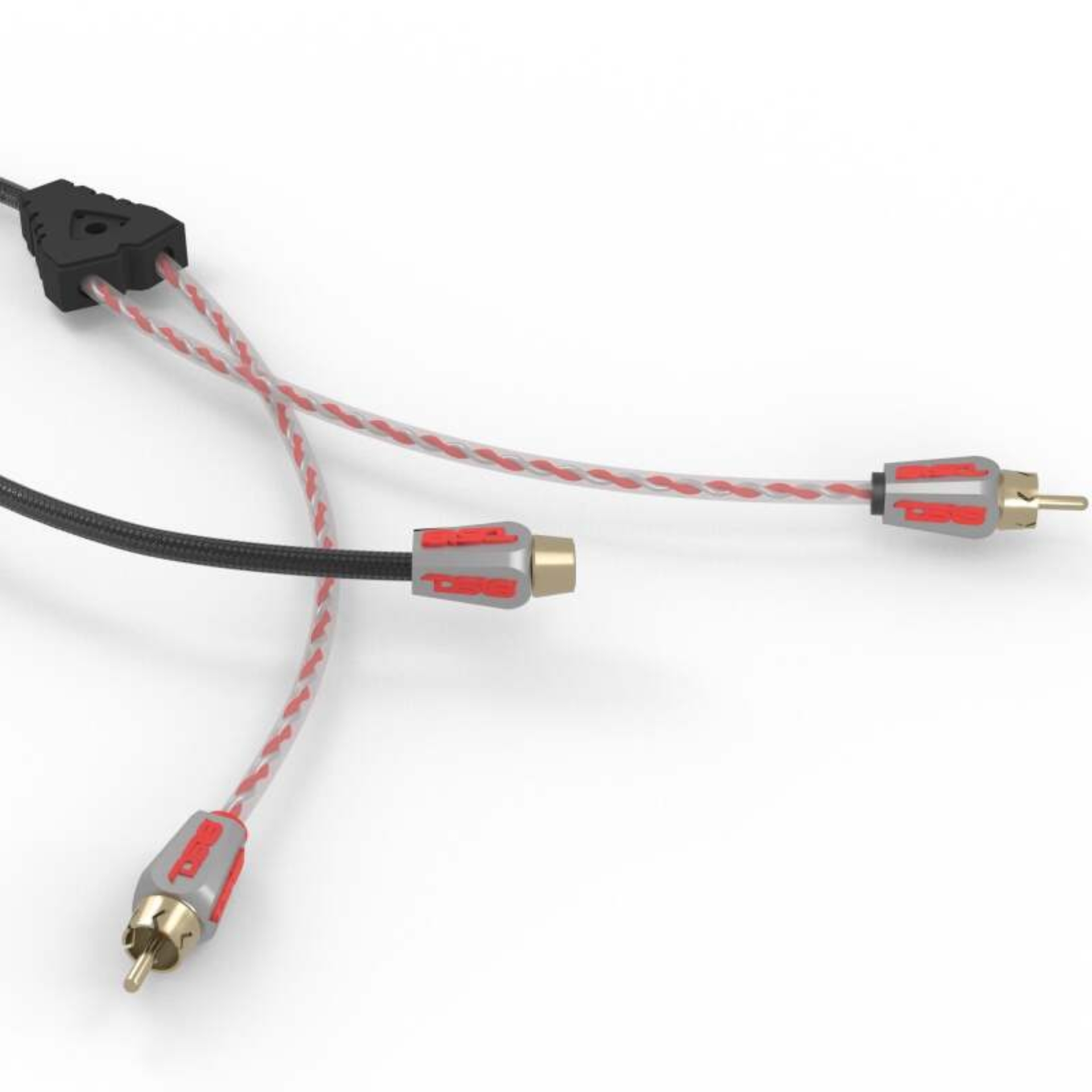 Picture of DS18 Level 3 RCA Wire Y Connector 1 Female to 2 Male Red