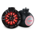 Picture of DS18 Marine And Psports Compact Towers Flat And Pole Mount 6.5in 100 Watts RMS RGB LED Lights Black