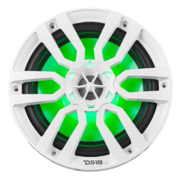 Picture of DS18 NXL Series Coaxial Marine Speaker w/ RGB Lights 8in 2-Way 125 Watts RMS 4 ohm White
