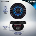 Picture of DS18 NXL Series Coaxial Marine Speakers w/ RGB Lights 6.5in 2-Way 100 Watts RMS 4 ohm Black