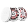 Picture of DS18 NXL-M Series Speaker w/ RGB LED Lights 6.5in 2-Way 100 Watts RMS 4 ohm White w/ Cover