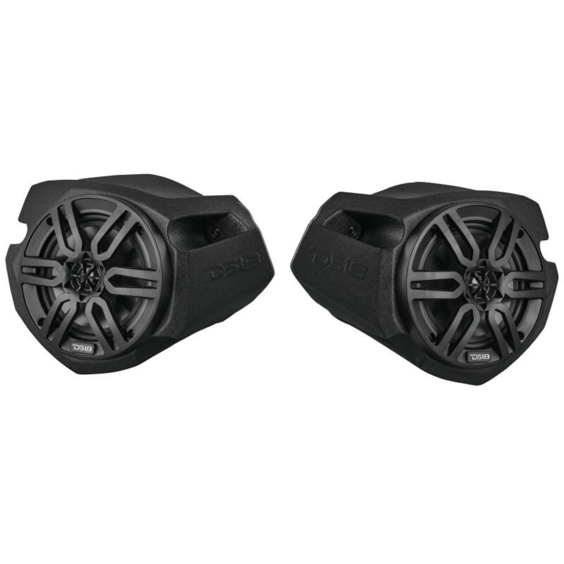 Picture of DS18 Polaris RZR Front Kick Panel Pods Loaded Enclosure 2x 6.5in Spkr Built-in Amp + Twtr Bluetooth