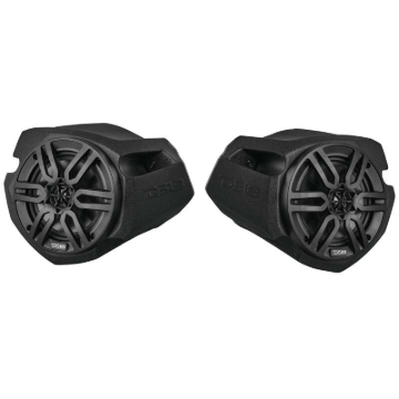 Picture of DS18 Polaris RZR Front Kick Panel Pods Loaded Enclosure 2x 6.5in Spkr Built-in Amp + Twtr Bluetooth