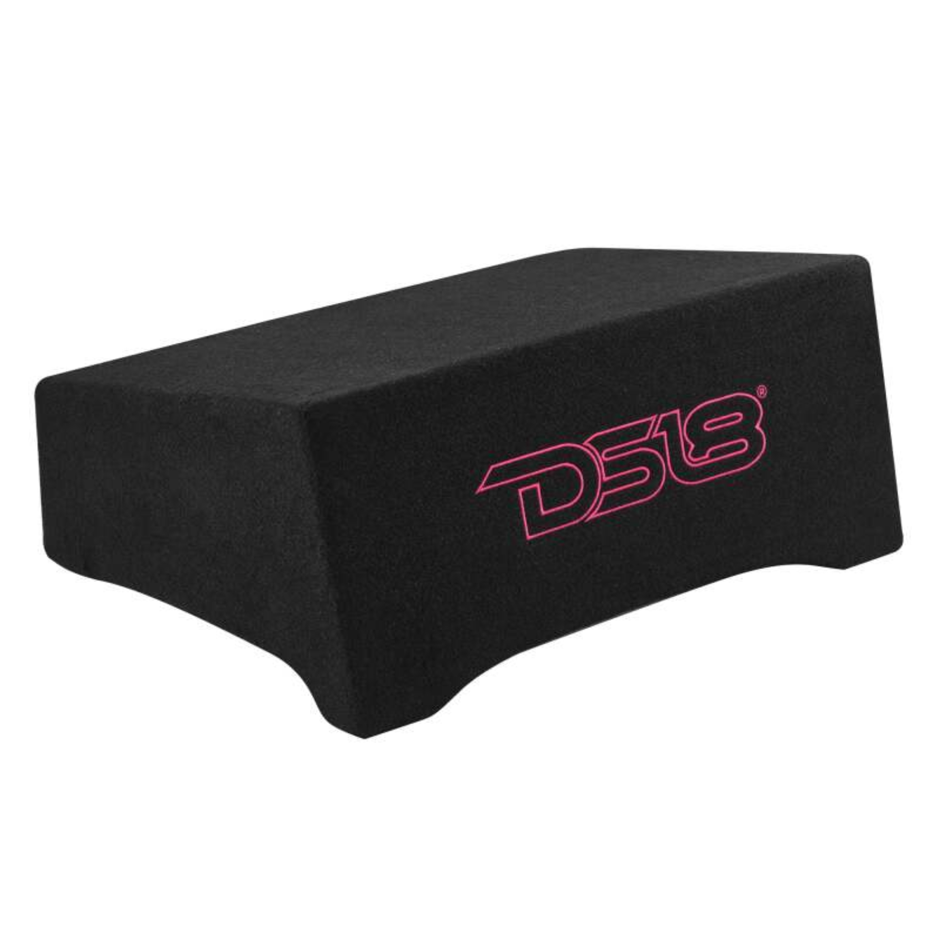 Picture of DS18 Single 10in Shallow Subwoofer and Enclosure 600 Watts RMS Downfiring Sealed Black Carpet