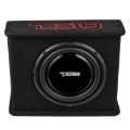Picture of DS18 Single 10in Shallow Subwoofer and Enclosure 350 Watts RMS Amplified Sealed Black Carpet