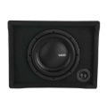 Picture of DS18 Single 10in Shallow Subwoofer and Enclosure 600 Watts RMS Downfiring Sealed Black Carpet