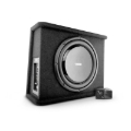 Picture of DS18 Single 10in Shallow Subwoofer and Enclosure 350 Watts RMS Amplified Sealed Black Carpet