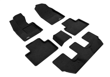 Picture of 3D MAXpider 15-25 Volvo X90 (T5/B5) / XC90 (T6/B6) 7-Seat Elegant 1st 2nd & 3rd Row Floormats - Blk