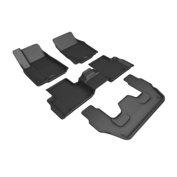 Picture of 3D MAXpider 22-25 Jeep Grand Cherokee L 6-Seat w/ Rear Center Kagu 1st 2nd 3rd Row - Set (Black)